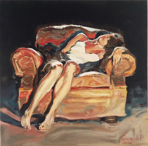 Giorgio Pasquali | Sleeping on the armchair
