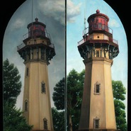 None | Lighthouse Diptych-Rain/Sun