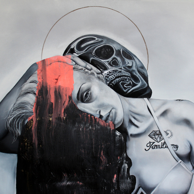  | self portrait with black skull