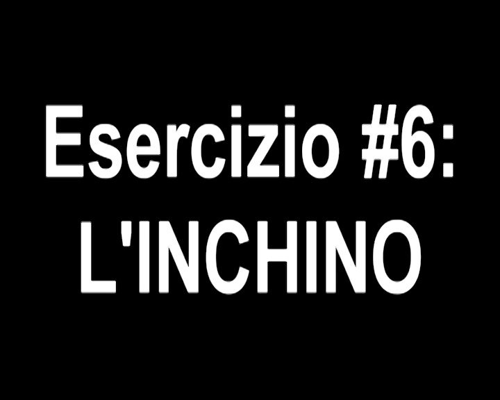 | Esercizio #6: L&rsquo; INCHINO