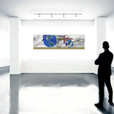  | Ejemplo de la obra colgada en pared.