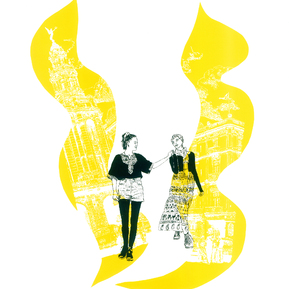  | &rdquo;Celestine and Louve Through Yellow City Splitting&rdquo;