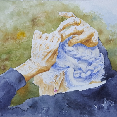  | Il sapere delle mani: anziana che si pettina