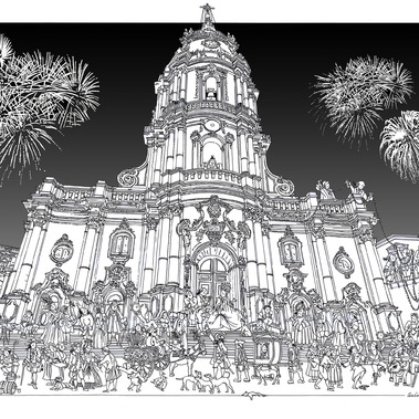Claudio Gualandi | Cattedrale di Modica - serie ”Souvenir d’Italie”