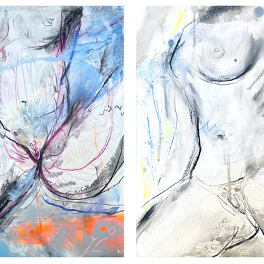Ersilia Sarrecchia | Orchidea / Nudo Bianco - dittico - Serie Carte Selvatiche