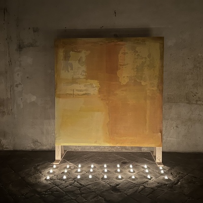  | Gelb und Orange_Die Treffung, detail exhibition My God