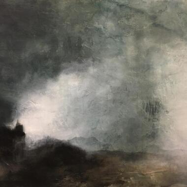 Maria Carla Mancinelli | Paesaggio con torre d’avvistamento n. 4