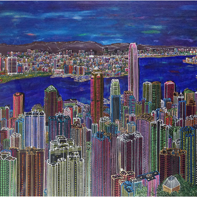  | Aria dura per la finzione di uno scorcio urbano 419 (Hong Kong)