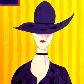 Tullio Mesi | La donna col cappello viola
