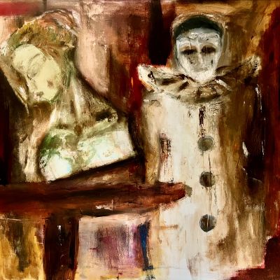  | busto di donna con pierrot