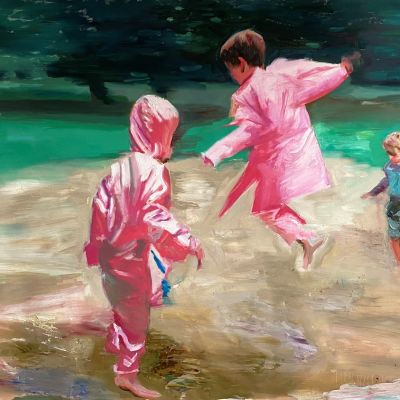  | Kids with raincoats #3